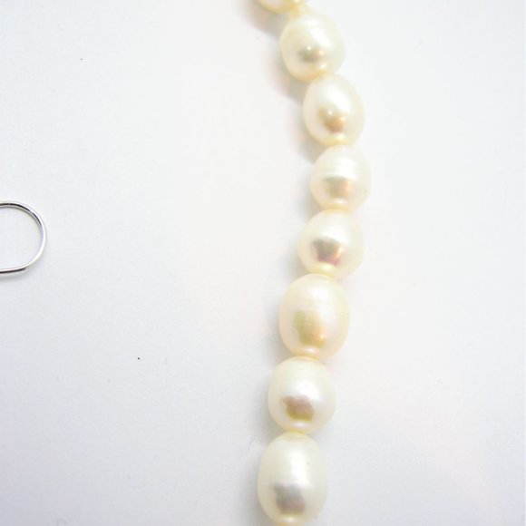 Natural Pearl Necklace and Woodland Earrings Set Wedding Jewelry for Bride - Picture 4 of 12